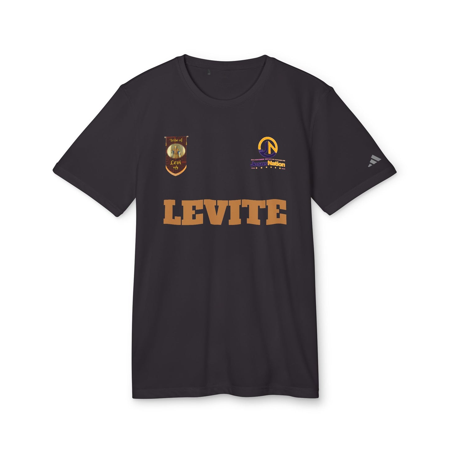 Adidas Unisex Sport T-Shirt - Navy Blue with LEVITE Design | Athletic Apparel for Active Lifestyle