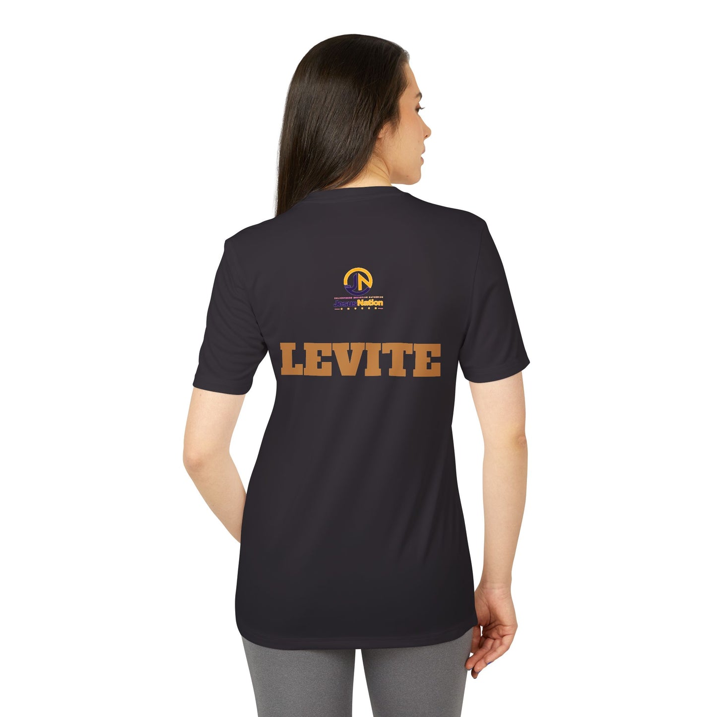 Adidas Unisex Sport T-Shirt - Navy Blue with LEVITE Design | Athletic Apparel for Active Lifestyle