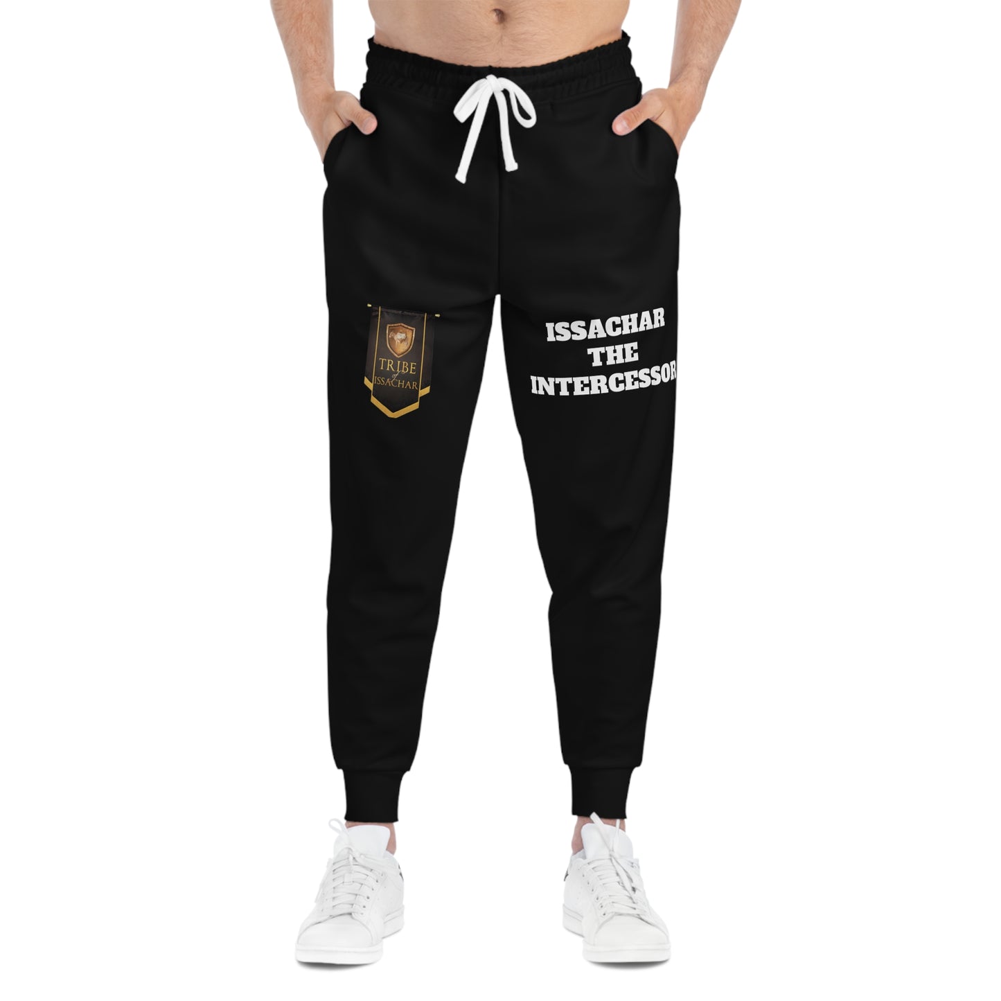 BLACK Issachar The Intercessor Athletic Joggers | Comfortable Activewear for Spiritual Fitness