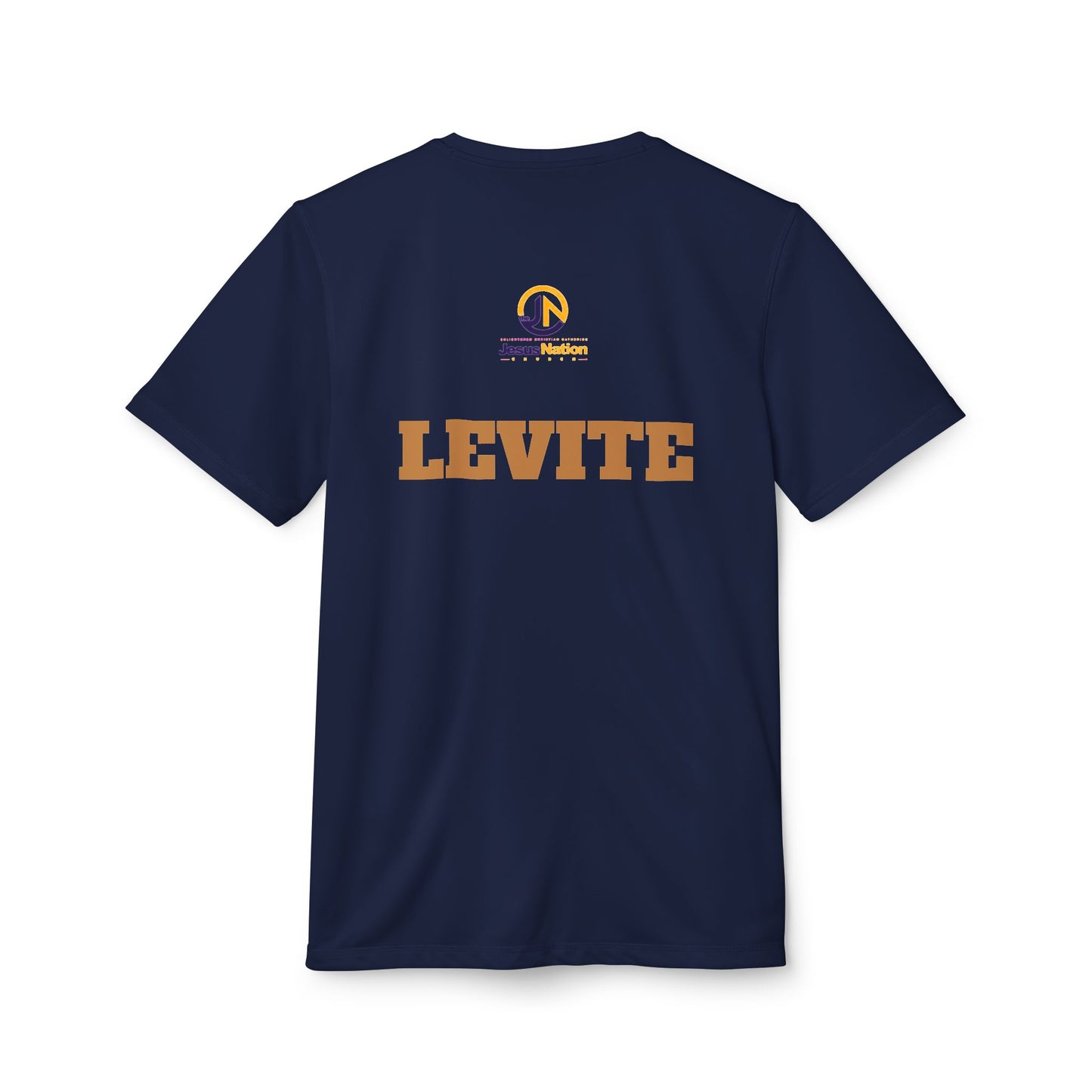 Adidas Unisex Sport T-Shirt - Navy Blue with LEVITE Design | Athletic Apparel for Active Lifestyle