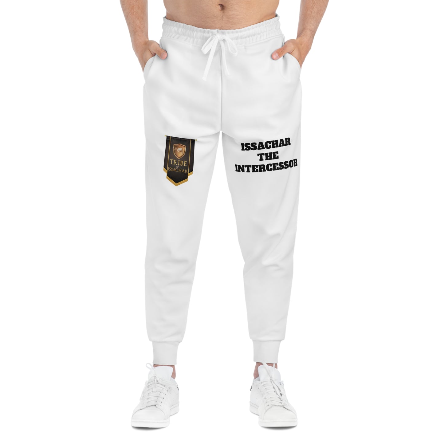 WHITE Tsalack Express Issachar the Intercessor Athletic Joggers - Comfortable White Joggers for Spiritual Warriors