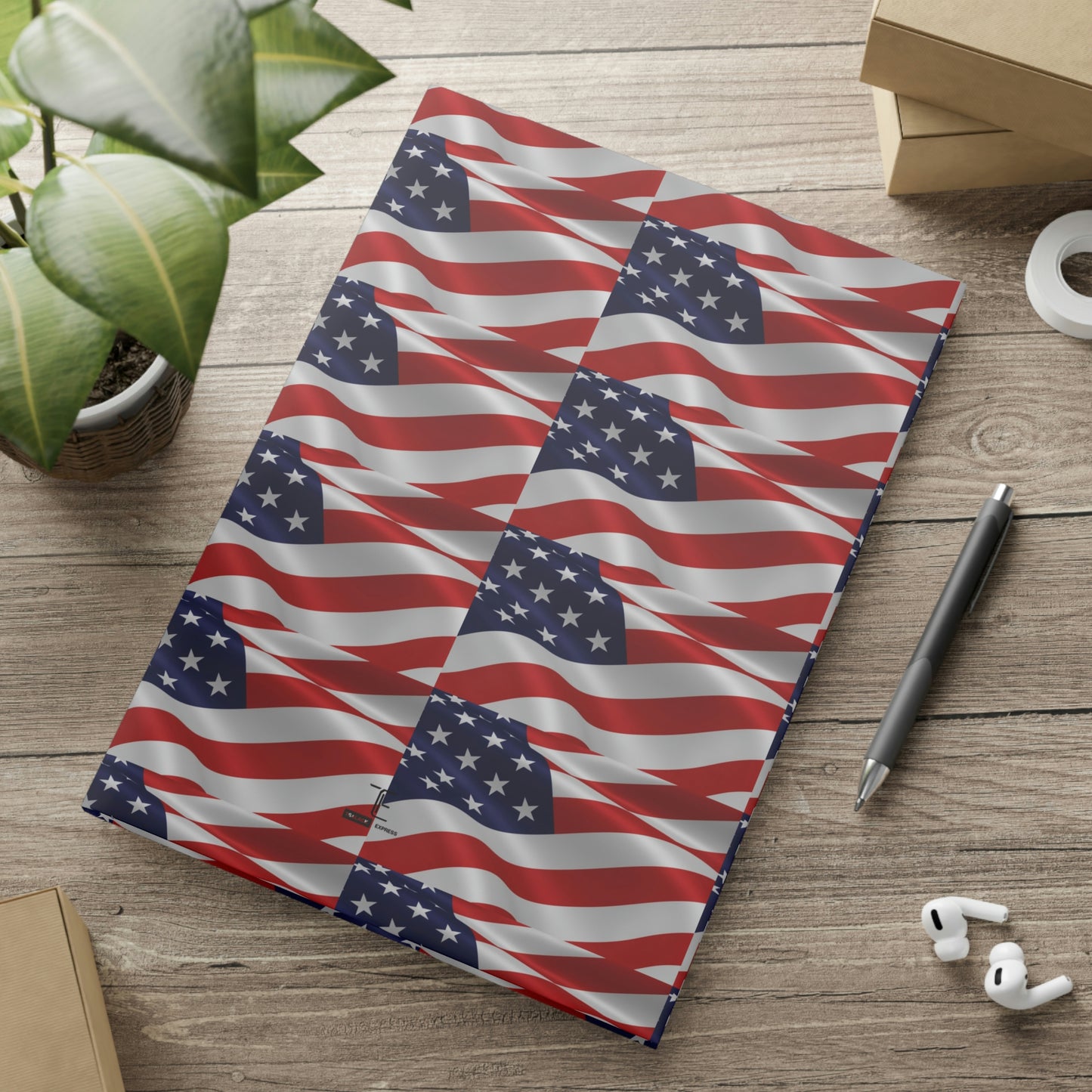 Tsalack Express Flag Hardcover Notebook with Puffy Covers